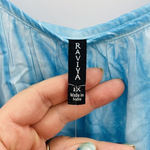 Raviya Womens Plus Size 1X Pigment-Wash Off-The-Shoulder Dress Swim Cover-Up $54 - Picture 6 of 7